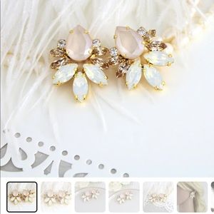 Rose Gold Swarovski & Opal statement/bridal/wedding/special occasion earrings